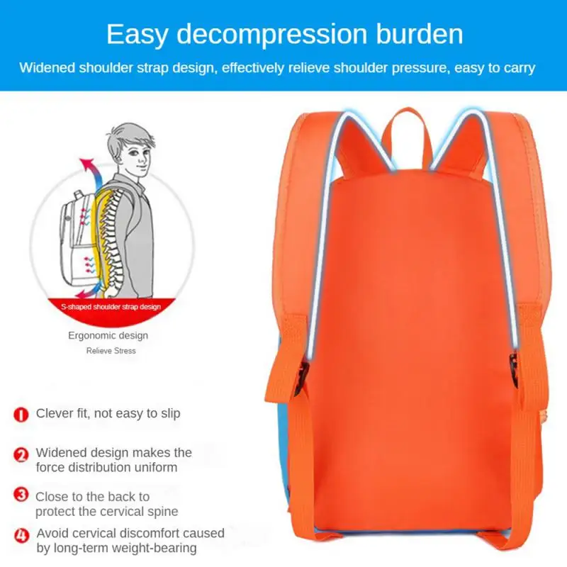 

Backpack Waterproof Oxford Cloth Light And Portable Bright Colors Suitable For Children Large Capacity Space Storage Supplies