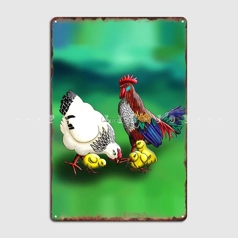 

Chickens Metal Sign Cinema Garage Club Bar Custom Wall Decor Tin Sign Poster