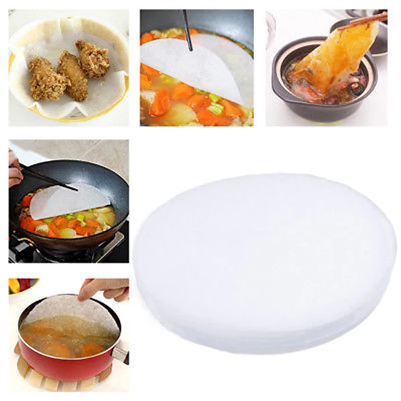 

12Pcs Kitchen Food Cooking Soup Oil Absorption Paper Food Grade Oil Filter Paper