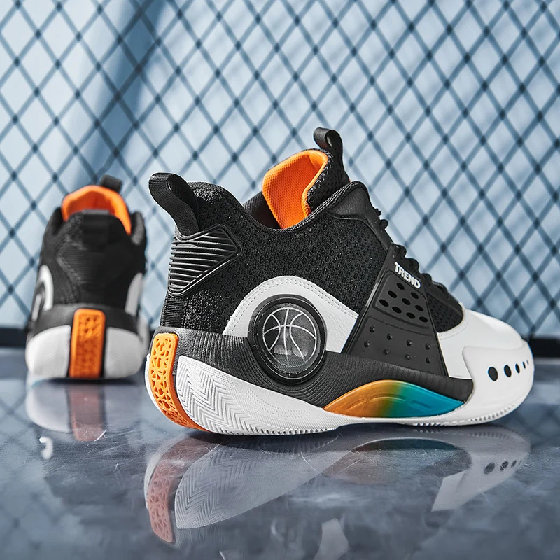 

New Trend Boy Basketball Shoes Anti Slip Outdoor Sport Shoes Men Designer Youth Basketball Boots Wearable Athletic Mens Shoes