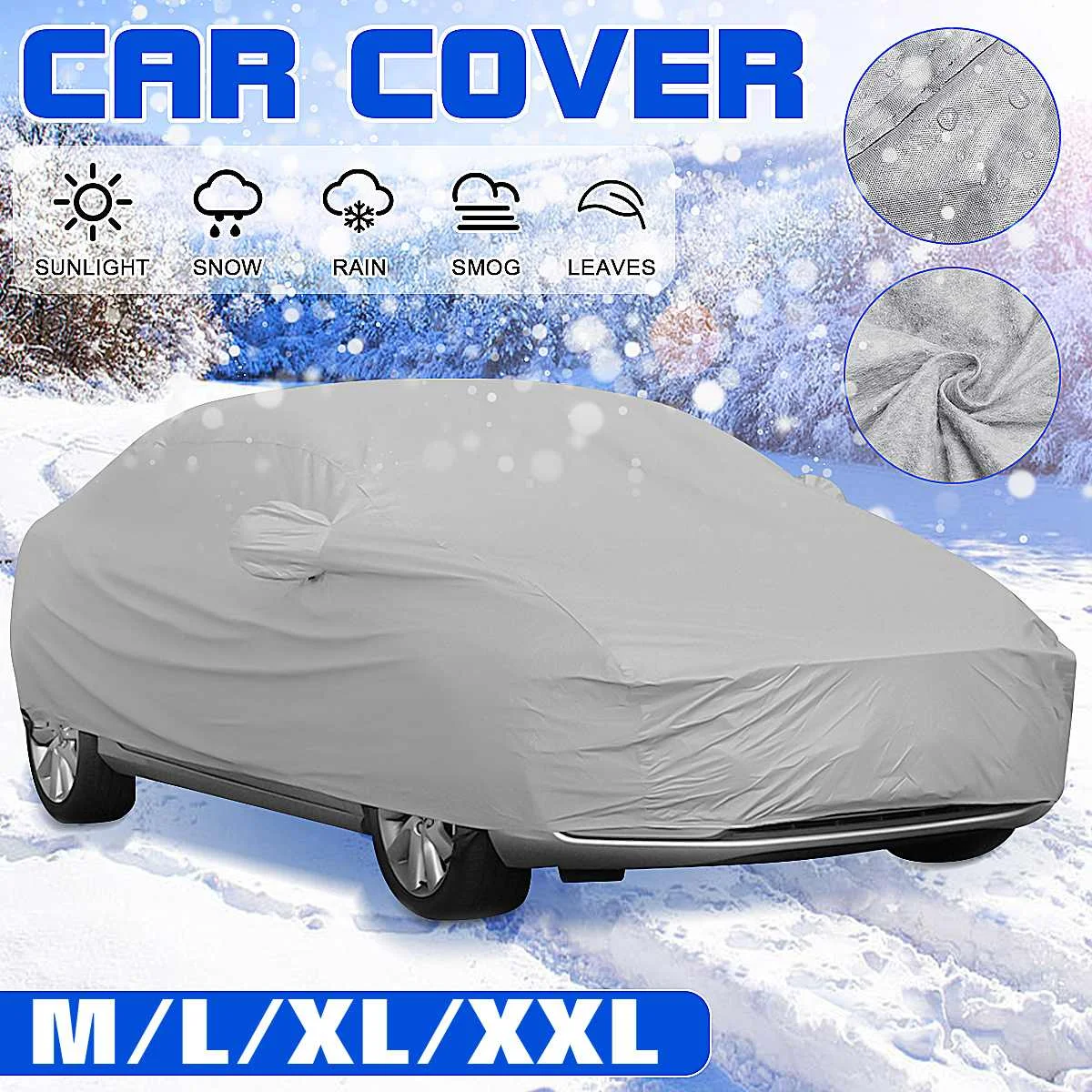 

Универсальный чехол для автомобиля, двухслойный водонепроницаемый пылезащитный чехол из ПЭВА и хлопка, с защитой от УФ-лучей, Размеры M/L/XL/XXL...