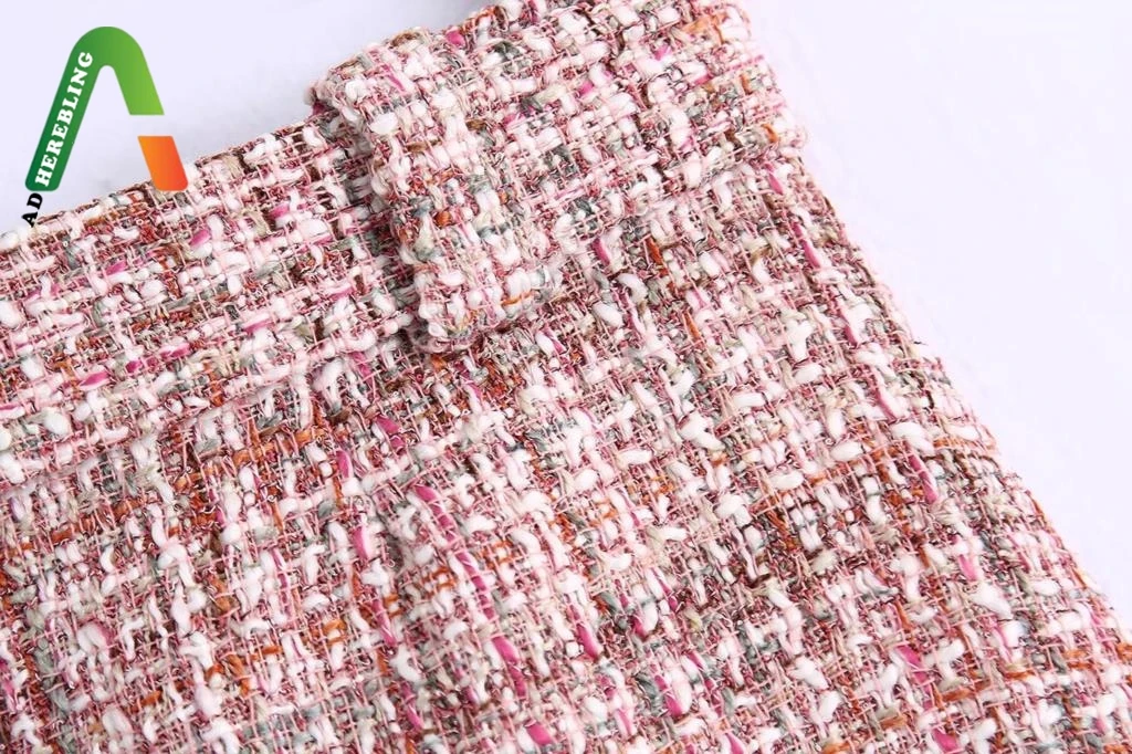 Женская Повседневная юбка-карандаш Adherebling розовая твидовая шерстяная мини-юбка