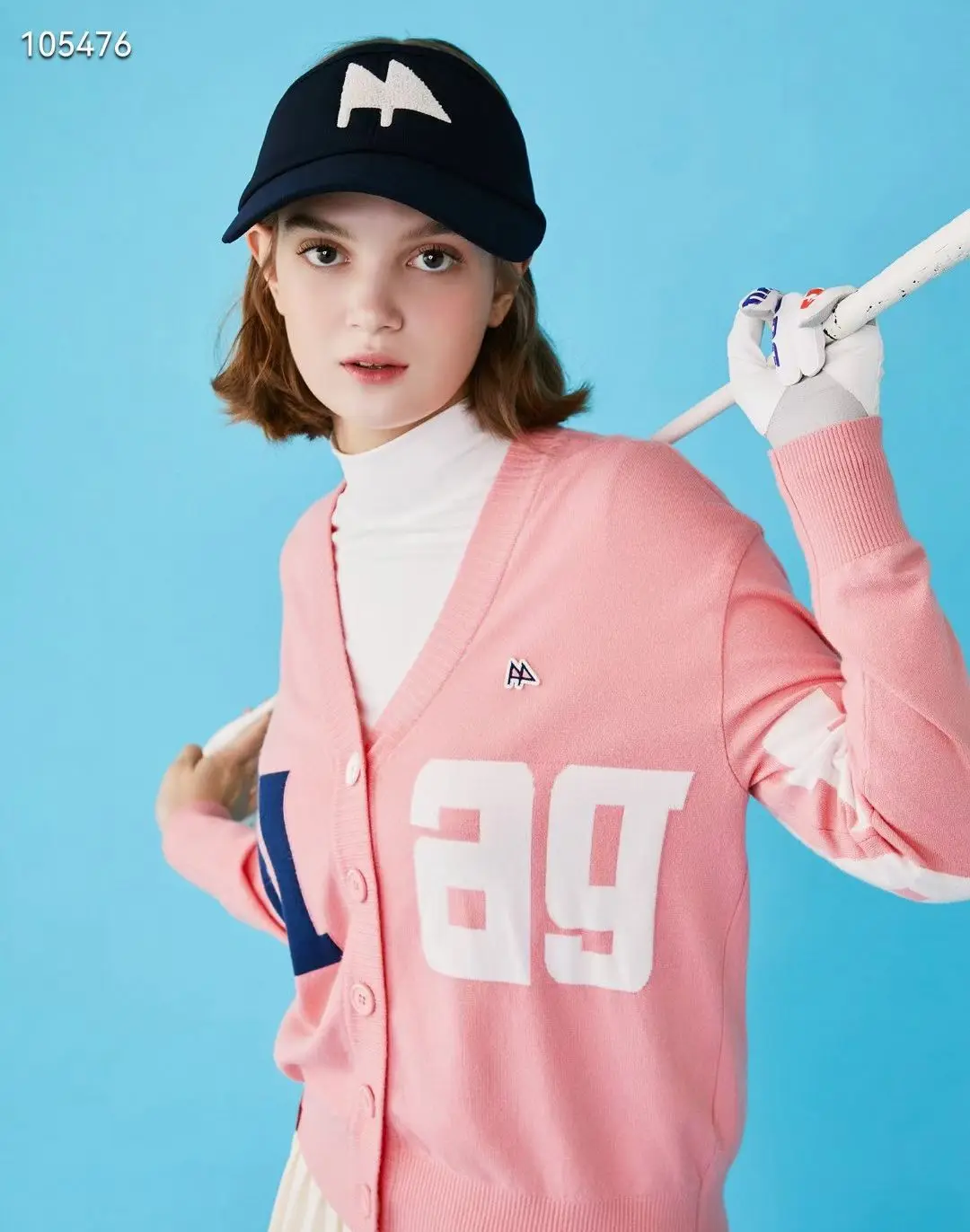 

Golf Shirts Women's Fashion Knitted Cardigan dark and light Contrast Color Button Cardigan Outdoor Sports Long Sleeves Sweater