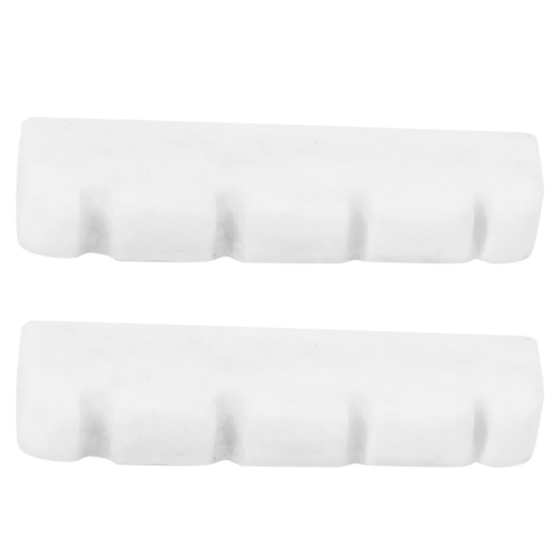 

2X Bass Bone Nut 4 String Replacement (38 X 6 Mm, Unbleached)