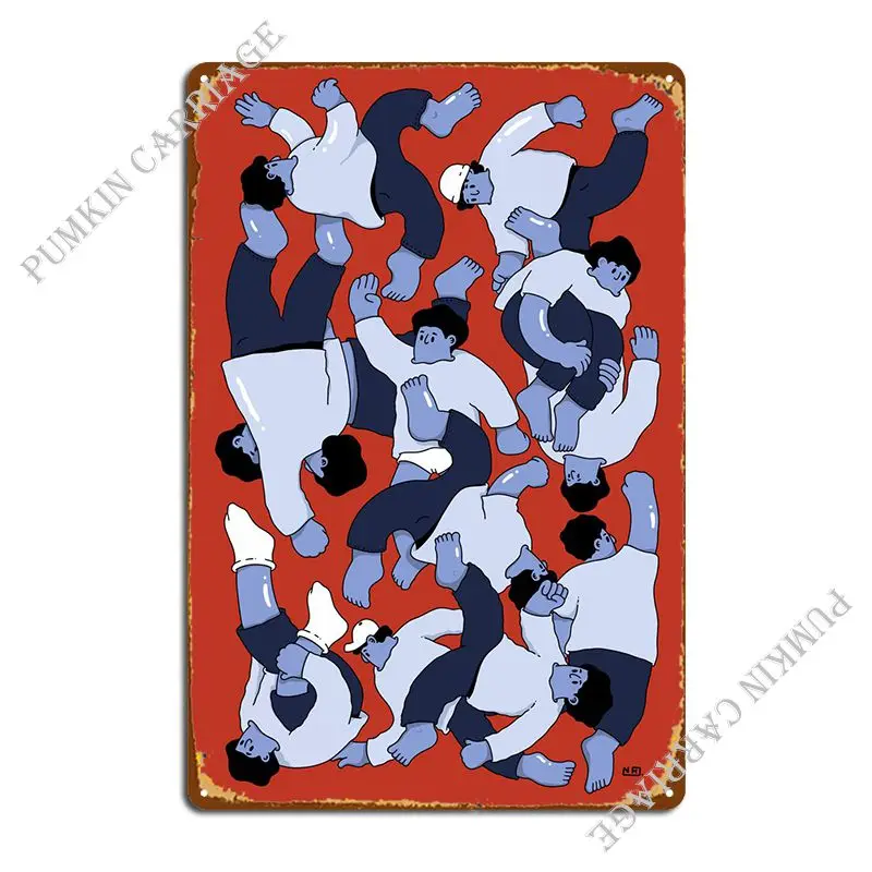 

Металлический плакат с переплетением толпы, печатная фотография, Настенный декор, фотоплакат