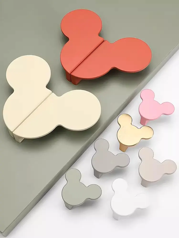 Красочные ручки для шкафа с милым кроликом детской комнаты мышь шкаф домашний