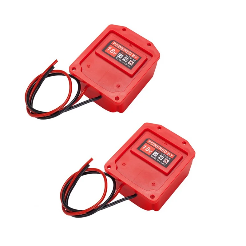 

2Pc Power Wheels Battery Adapter Connector for Mil-Waukee M18 18V Battery with 14Awg Wires for DIY, RC Toys and Robotics
