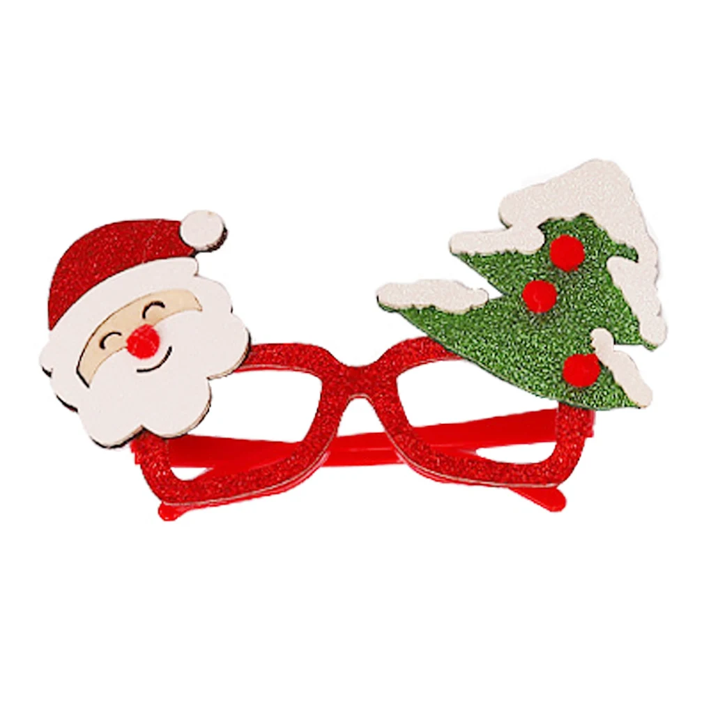 

Christmas Party Glasses Cartoon Decorative Glitter Eyeglasses Funny Eyewear Costume Prop