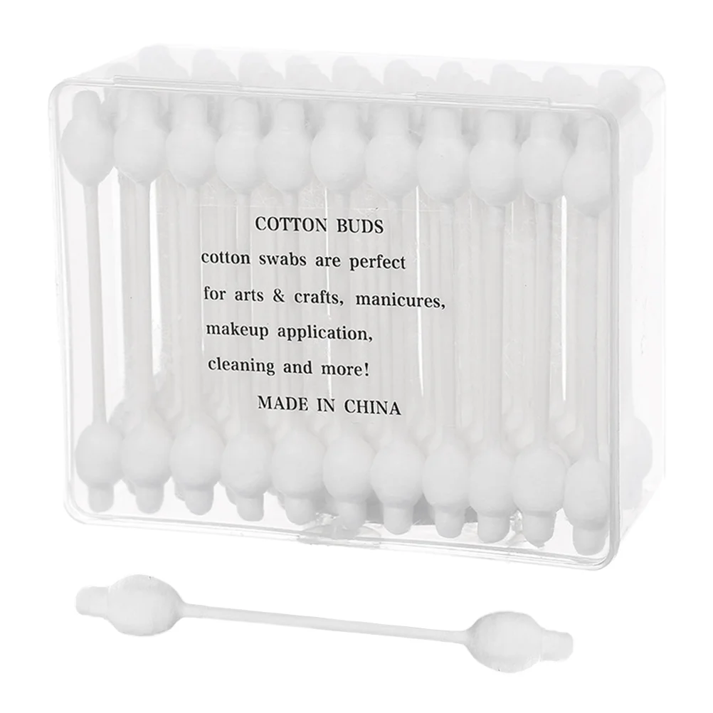 

Organic Cotton Swabs 110pcs Q- tips Safety Cotton Swabs with Large Tip Fragrance and Chlorine- Free Cotton Buds for Newborn