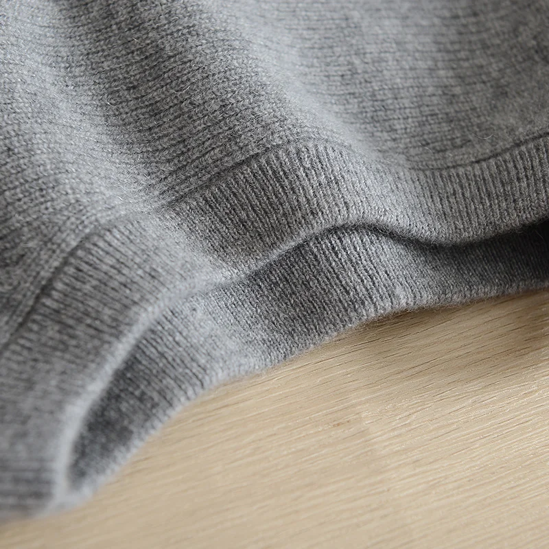 ond kaszmirowy sweter męski z okrągłym dekoltem pogrubiający jesienno-zimowy bez rękawów czysta kaszmirowa kamizelka dzianiny luźna casualowa