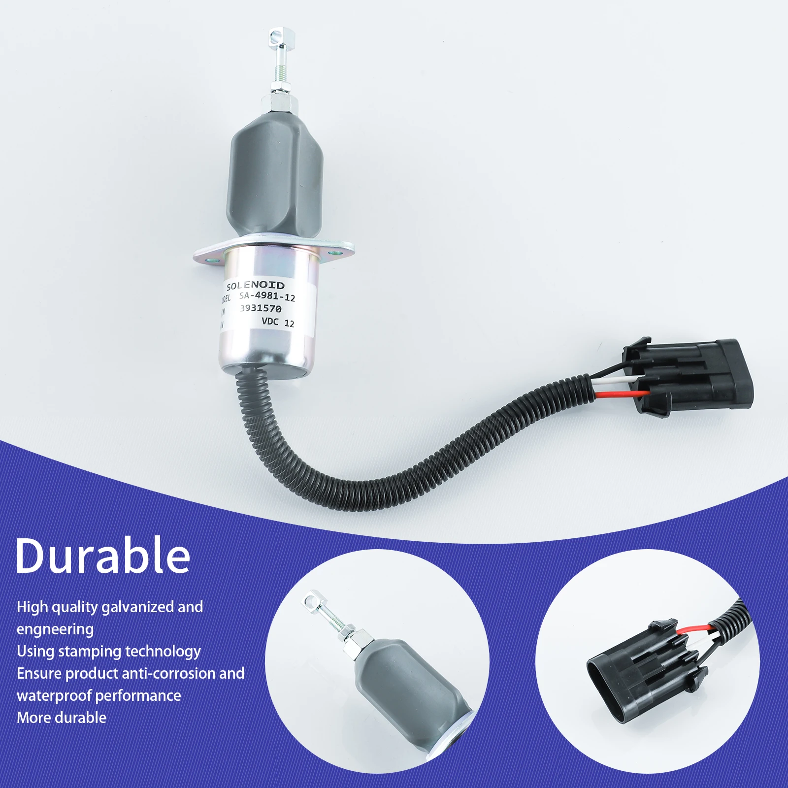 Соленоид отключения подачи топлива 3931570 С комплектами кронштейнов SA-4981-12 5016244 AA