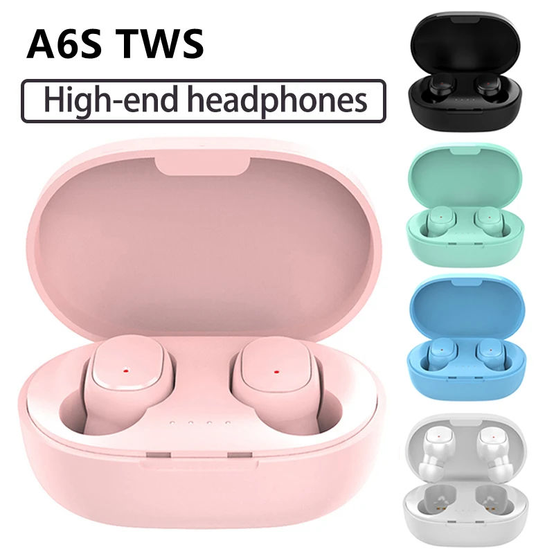 A6S Wireless Headphone Mini Bluetooth Earphones TWS Waterproof EarplugsTechnology Colorful Hi-Fi Sound Quality For Iphone Xiaomi