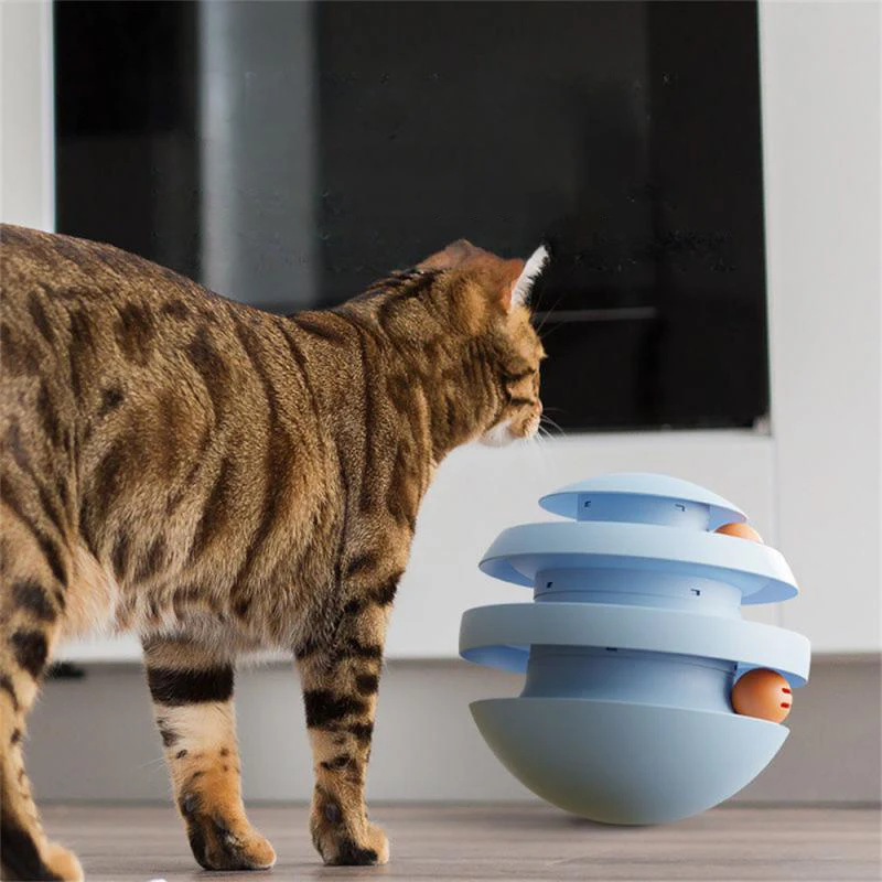 

Cat Toys Roller Balls Toys For Cat Kitten Intelligence Training Amusement Tower Track Pet Product Supplies