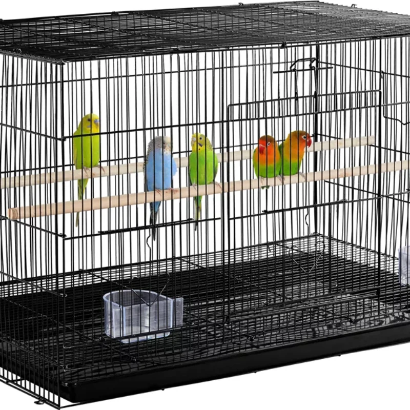 

Metal Flight Cage for Birds, Teal Blue Easy cleaning