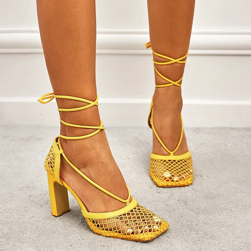 

Женские босоножки, Новинка лета 2022, модные сексуальные босоножки на высоком каблуке для отдыха в европейском и американском стиле, Лидер пр...