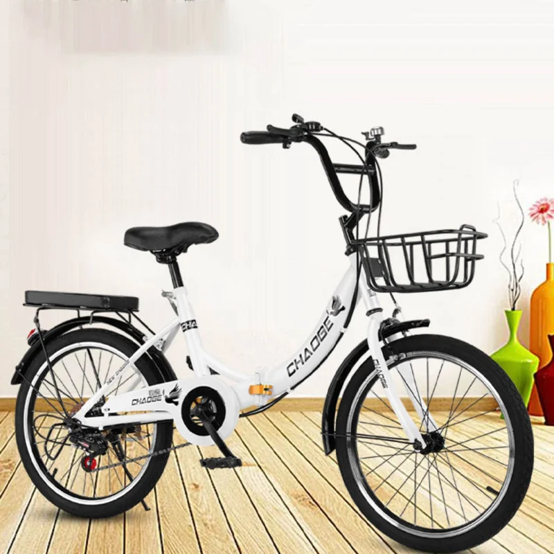 

Folding Frame Bicycles Variable Speed Basket Front Clamp Timetry Brake System Bicycles Shock Velo Bebe Means Transportation