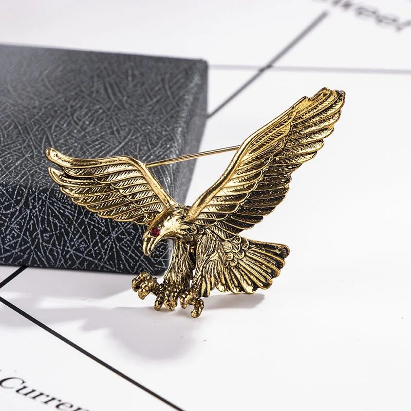 Новые винтажные броши в виде орла животных металлический значок птиц булавки на