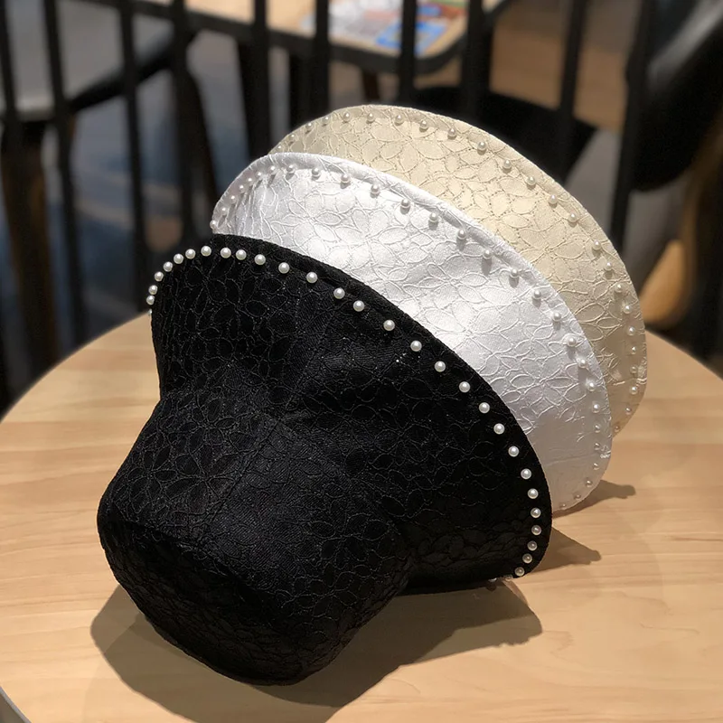 

Spring and Summer Outing Hat Small Fresh Temperament Ladies Thin Net Fisherman Hat Outdoor Street Beach Fashion Big Brim Sun Hat