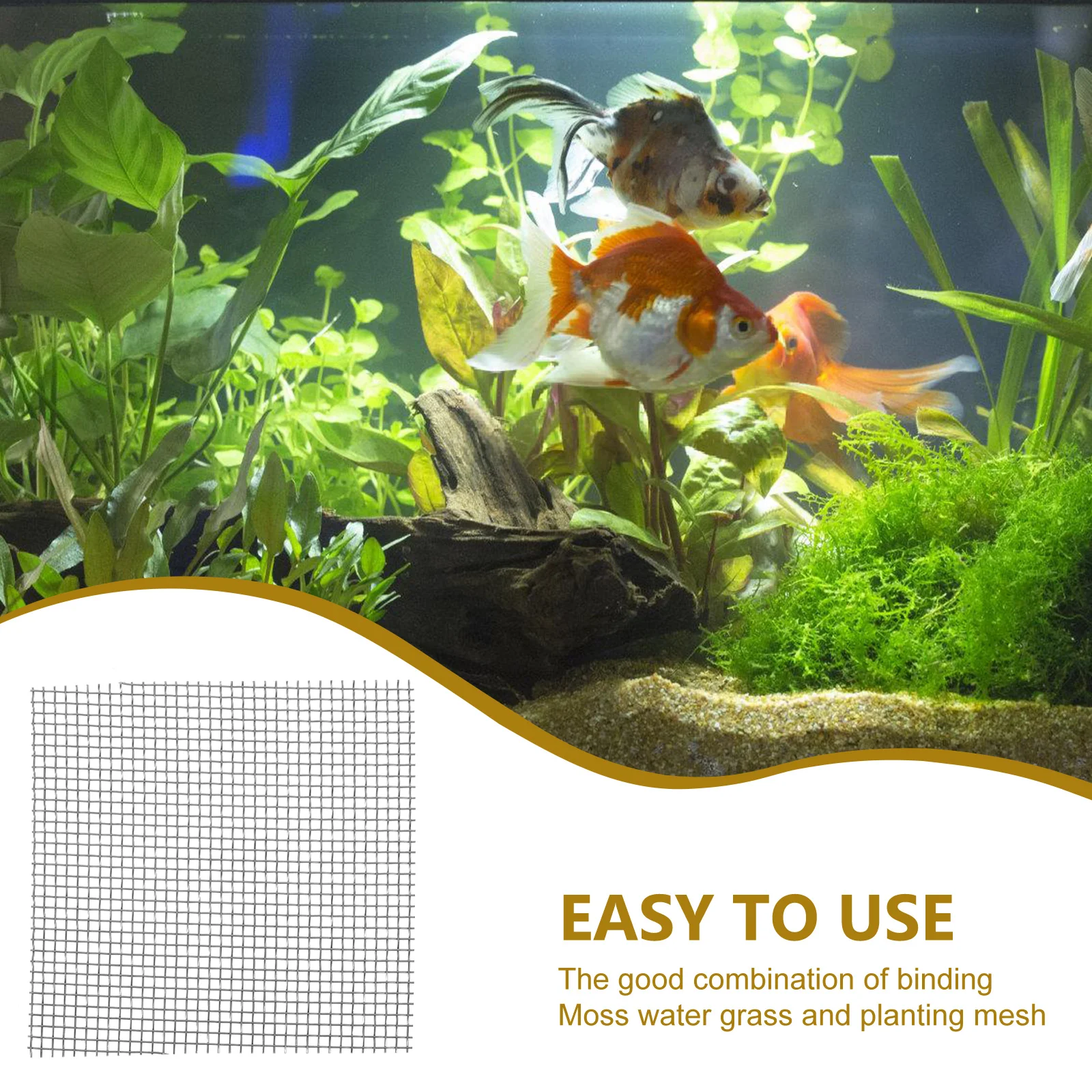 6 шт. сетка из нержавеющей стали с мохом аксессуары для аквариума посадки гибкий