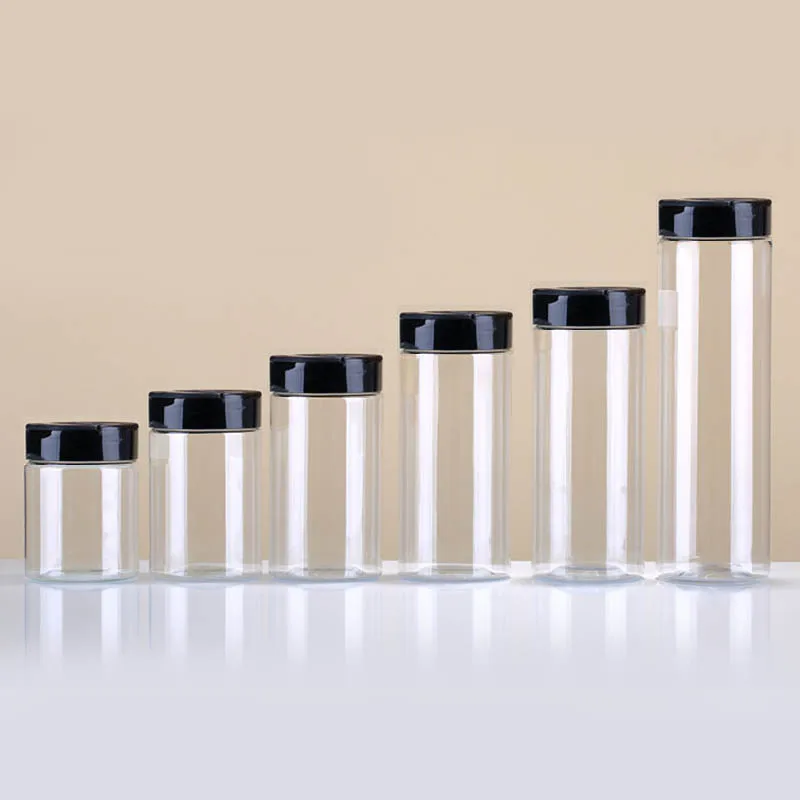 

10pcs Bottle With Lid Seasoning Bottle Transparent Chicken Powder Salt Pepper Paprika Bottle Kitchen Storage Bottles Accessories