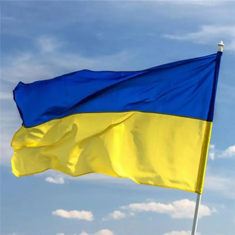 

NEW Ukraine National flag Hanging Polyester Blue Yellow UA UKR Ukrainian National Flags For Decoration 90X150cm