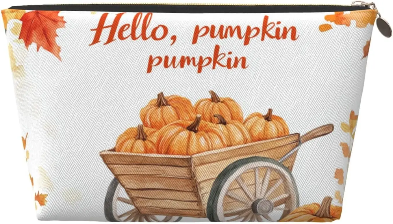 Косметичка осень тыква осенний лист деревенский косметичка дорожный органайзер