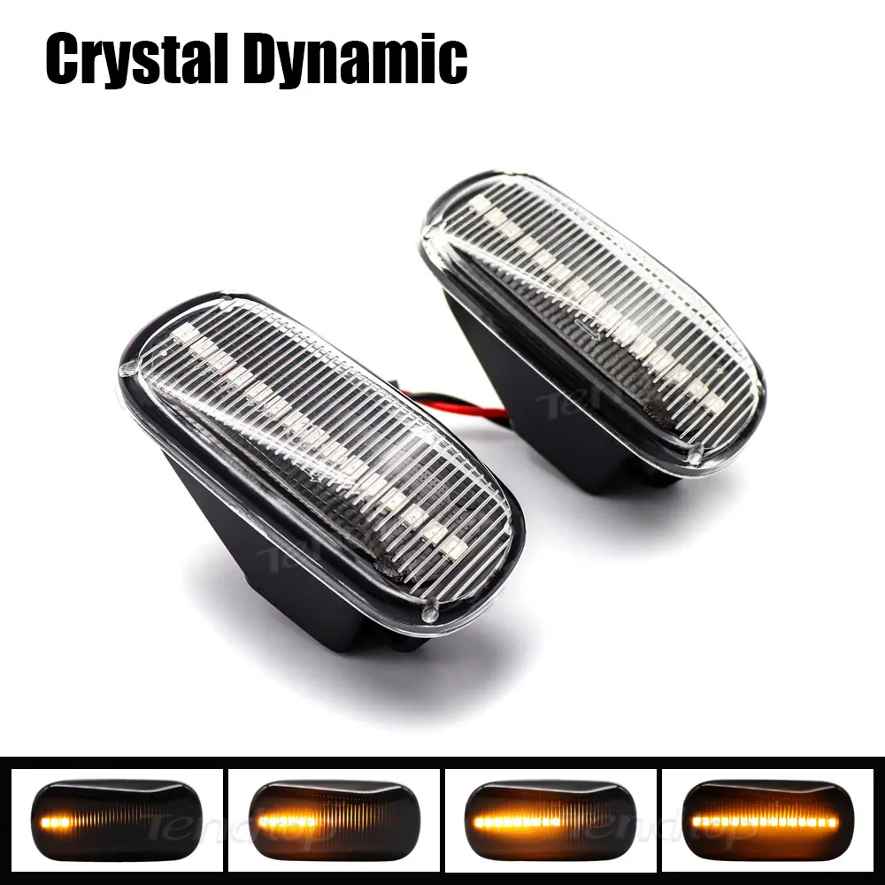 

2X повторитель Янтарный динамический поворотник, боковой габаритный указатель поворота для Honda CRV Accord Civic City Fit Jazz Stream HRV S2000 Odyssey