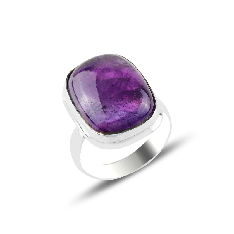 

Silver 925 Sterling Amethyst Gemstone Ring