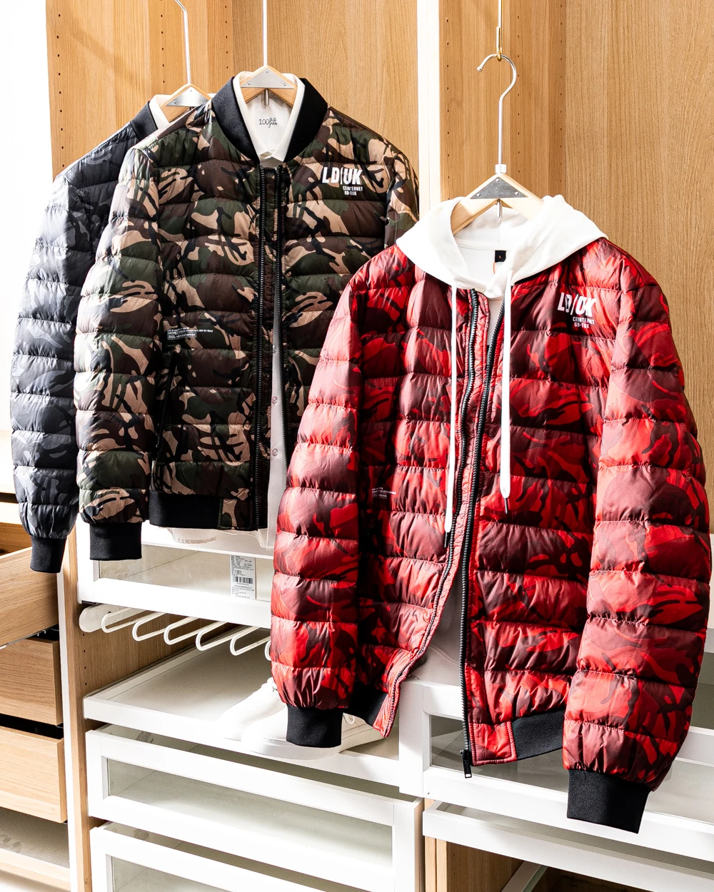 Clearance Men Duck Down Overcoat Winter Parka for Male Short Jacket with Camouflage Printed Outerwear Clothing 3XL