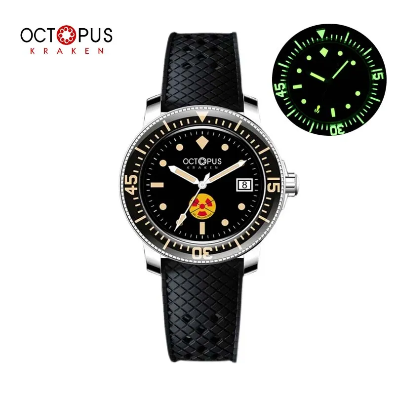 Octopus Kraken Часы мужские водонепроницаемые с сапфировым стеклом 40 мм 300 м