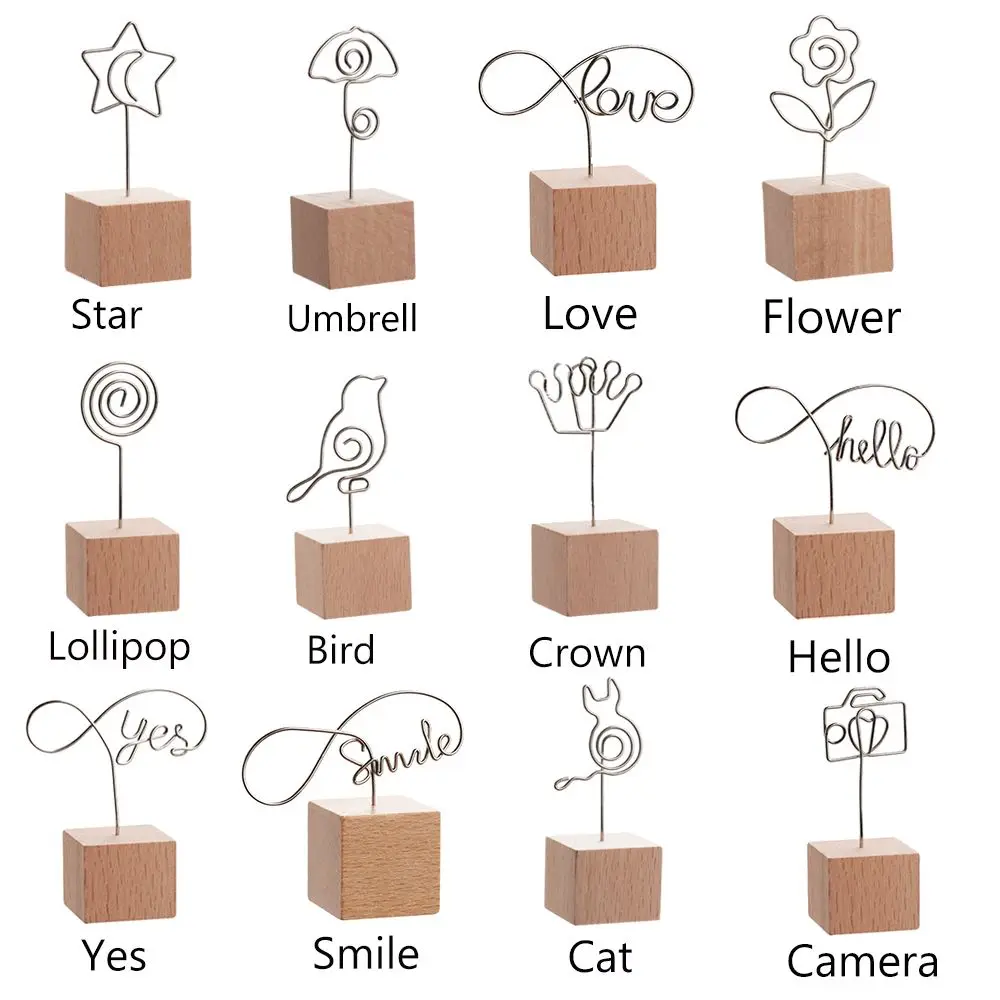 Креативная круглая деревянная рамка для фотографий зажим номера держатель