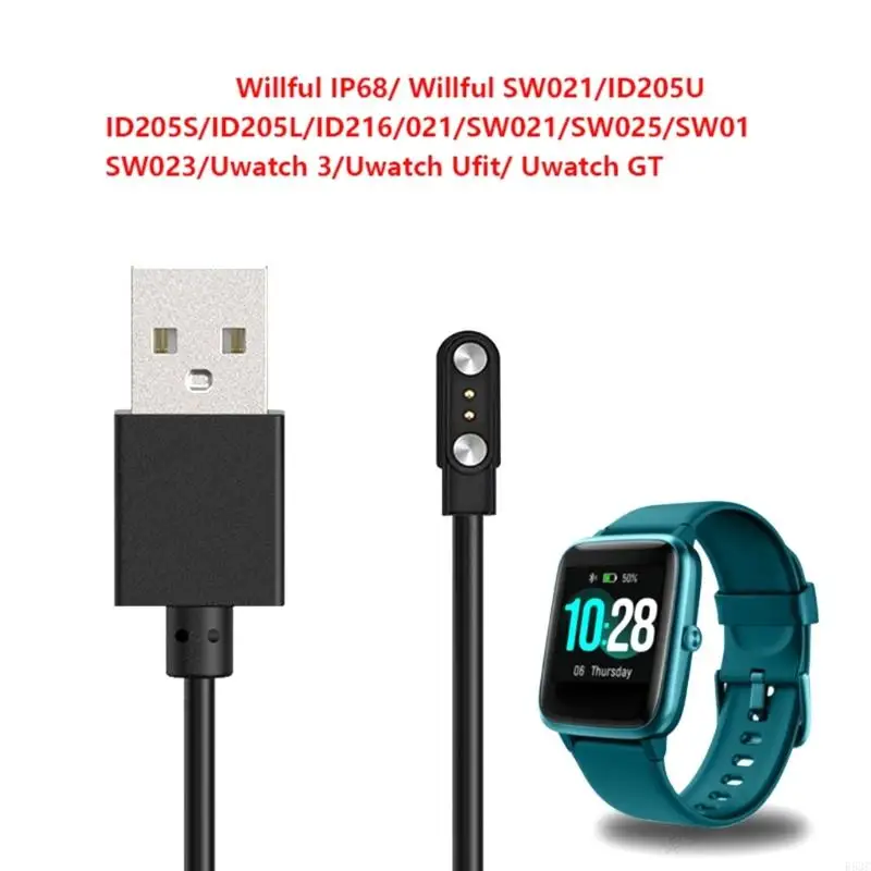 R53C 2-контактный магнитный зарядный кабель USB-кабель для зарядки Веревка черного