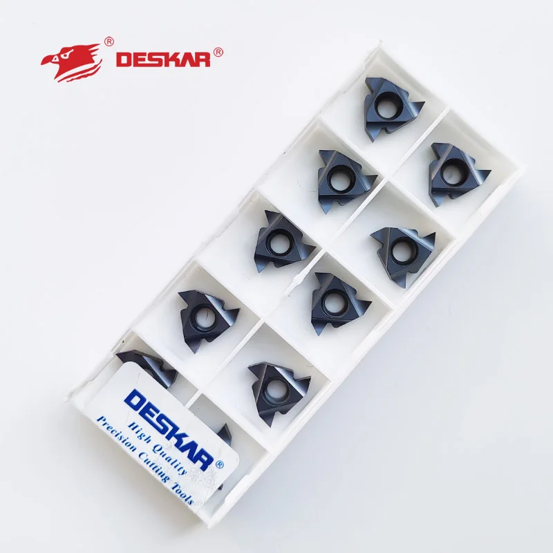 Фото Твердосплавные токарные пластины DESKAR Original 11IR 11ER 16IR 16ER 22IR 22ER A60 A55 AG60 AG55 G60 G55 N60 N55 LDA LDC для ЧПУ, для нарезания резьбы №1