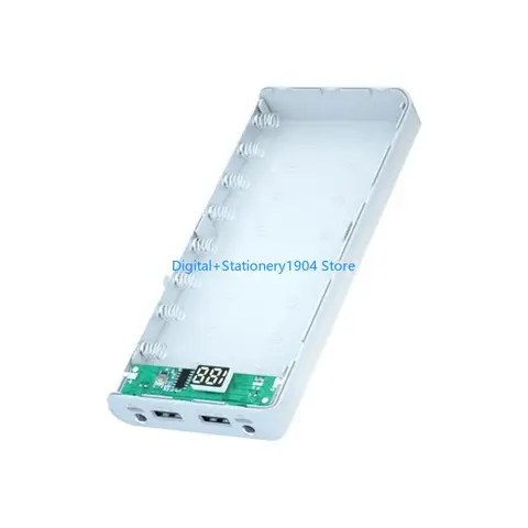 E06C 8x18650 Банк питания для корпуса Внешний зарядка для зарядки для зарядки для зарядки портативного зарядного устройства для