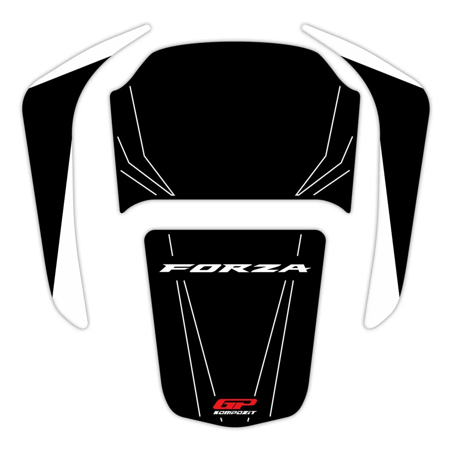 

Комплект композитных ковриков GP для танка Forza 250 2018-2022, черно-белые