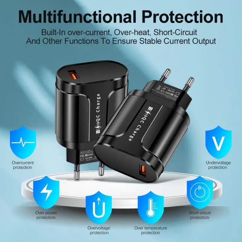 

USB Charger For Samsung Xiaomi Huawei Universal Quick Charge Wall USB Moible Phone Charger Adapter 68W Fast Charging