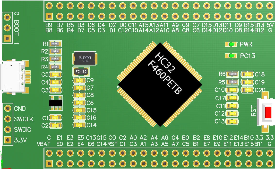 Материнская плата Hc32f460petb, минимальная система HDSC, замена для разработки нового продукта Stm32f103vet6 (art.: 3920c19e14e06) - 3920c19e14e06