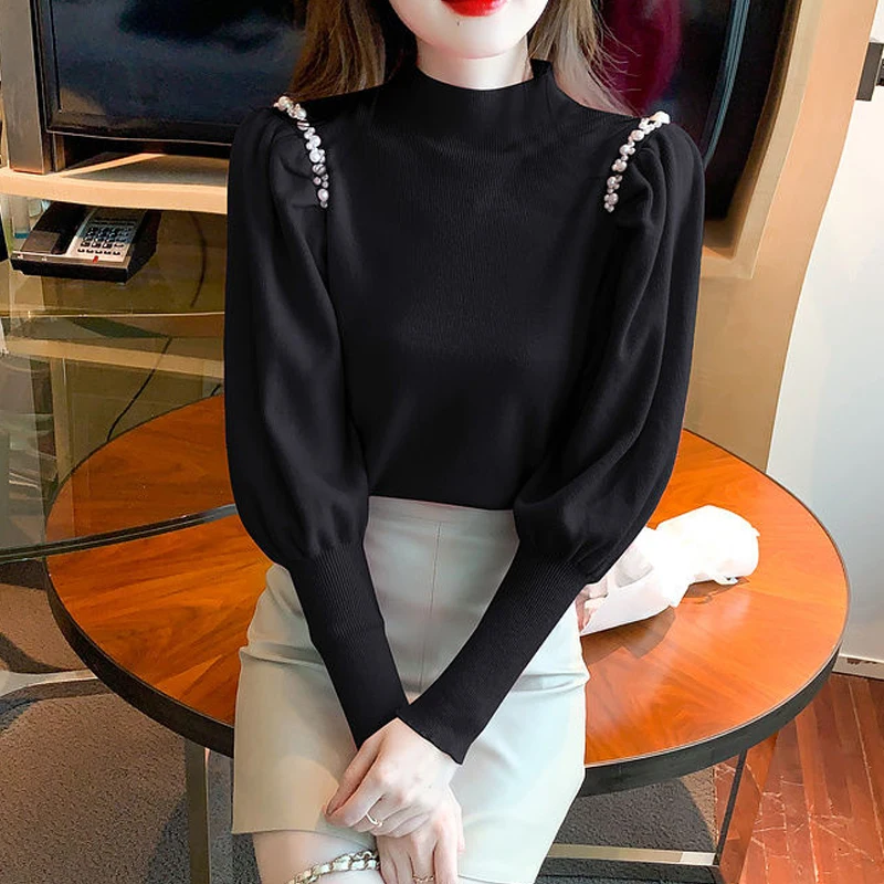 Женская одежда весна-осень 2023 модный шикарный Милый Трикотажный свитер с