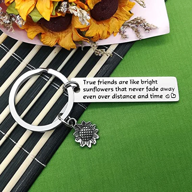 

DIY Sunflower Keychain Pendant Handmade Best Friend Gift Keyring for Friends