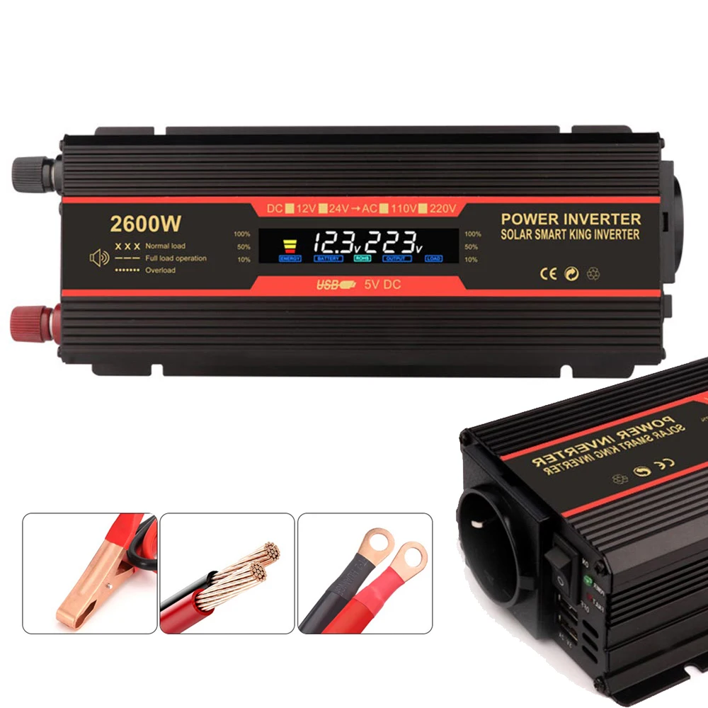 

EU Socket Power Inverter 12V 220V Sine Wave Inverter 12 V To 220 Converter DC To AC Voltage Regulator Kit Inversor Tranfarmer