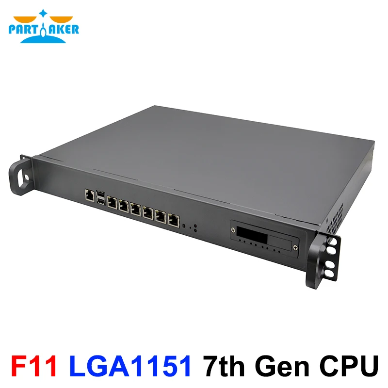 1U Rack Mount 6*LAN 4*SFP with Intel Core i3 7100 i5 7500 i7 7700 VPN OPNsense Untangle Firewall Appliance Network Servers