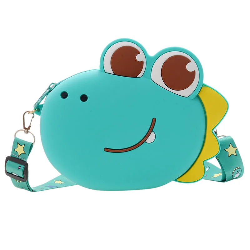 New Creative Dinosaur Parent-child Diagonal Bags Fashion Girls Boys Silicon Children Cute Cartoon Shoulder Bag In Kindergarten