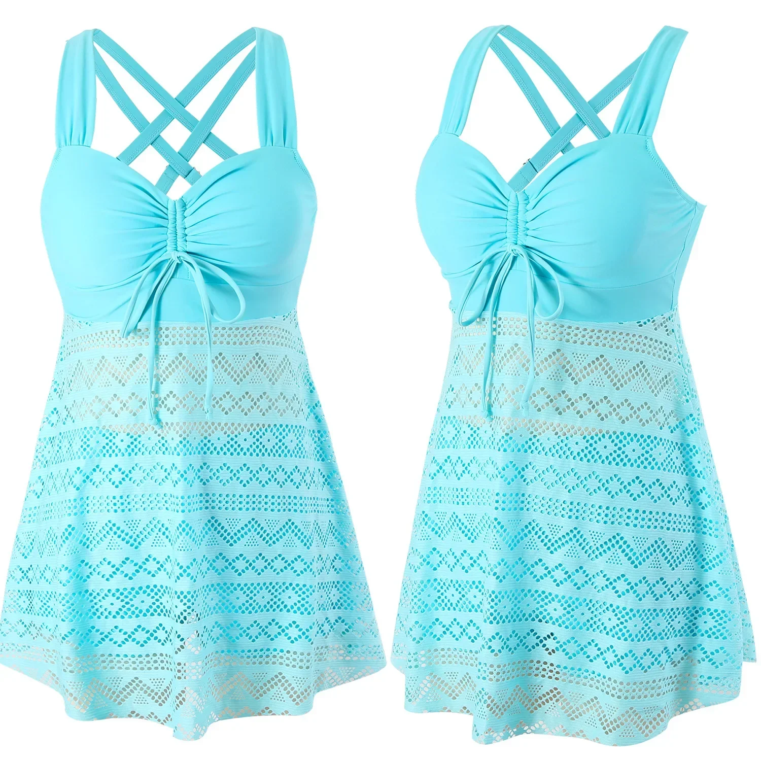 Сексуальный купальник-танкини женский купальник большого размера однотонный