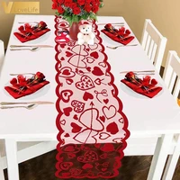 love table runner placemat set valentines day decorations sets for home engagement anniversary dating wedding party decor