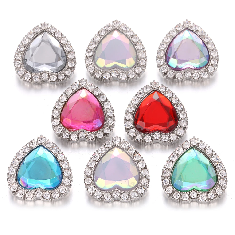 5 шт./партия ювелирное изделие 18 мм кнопки горный хрусталь металлический цветок