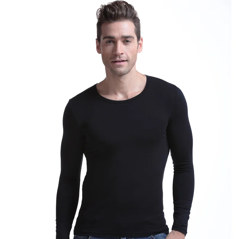 

Men Modal Undershirts Pajamas Thin Slim Fits Breathable Thermal Underwear Shirts Sleepwear Nightwear Loungewear Tops T-shirts