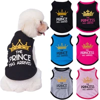 cheap clothes dog vest for small dogs crown girl yorkie chiuahaha french bulldog cute puppy clothes shirt cat clothing wholesale
