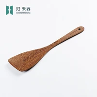 door frame spatula solid wood ladel paint free wax free spatula household flat handle non stick pan dedicated spatula
