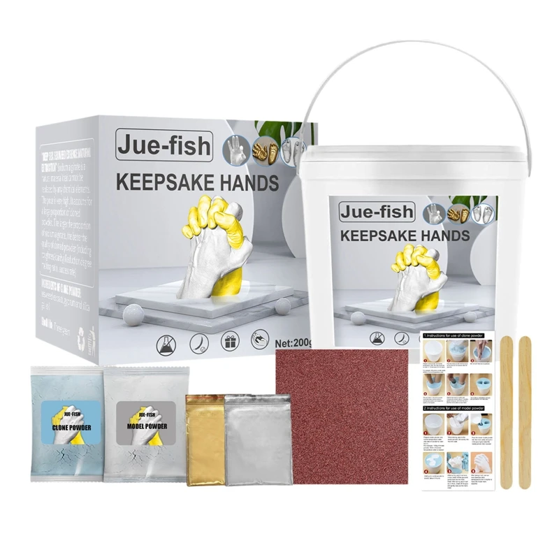 

Keepsake Hands Casting Kit DIY Plaster Sculpture Set Hand-Held Crafts For Couples Adults And Children Anniversaries