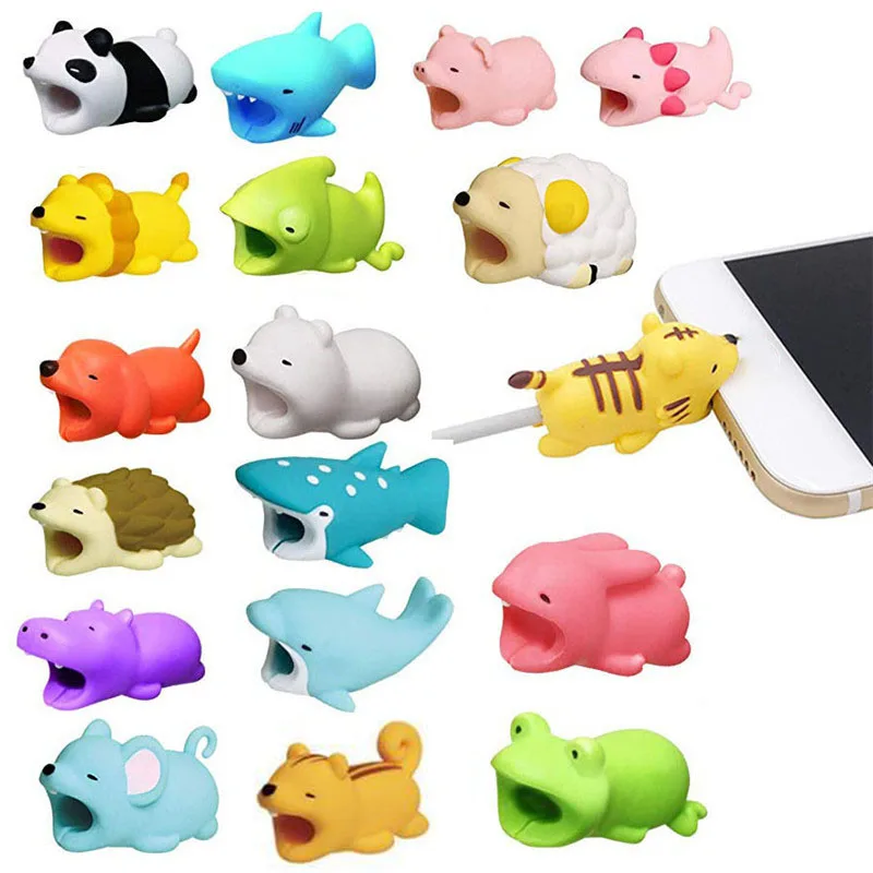 

Cable Protector Cartoon Animal Pattern Protective Cable Storage Holder Organizer for Phone USB Cable Case Winder Protector